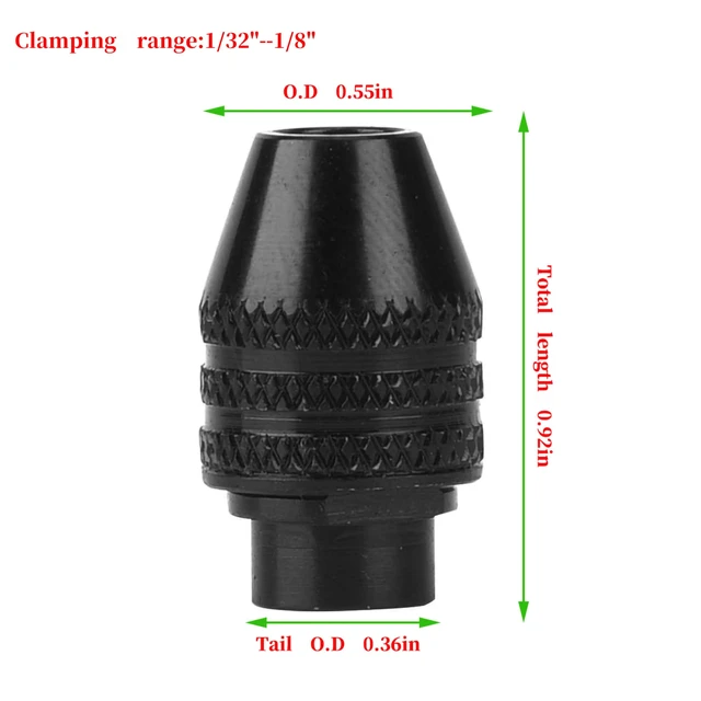 Alt view image 3 of 7 - 3-Pack 4486 Quick Change Multipro Keyless Chuck Compatible with Dremel Rotary Tools Model 395 3000 4000 4300 8220 3000 7300