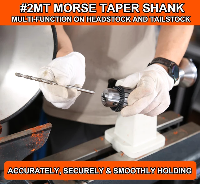 Alt view image 2 of 7 - 1/2" Key Type Heavy Duty Drill Chuck with #2MT Arbor