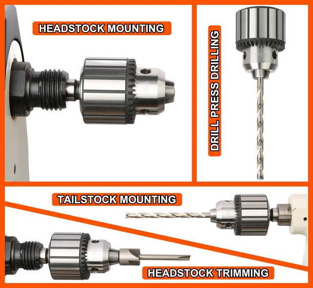 Alt view image 5 of 7 - 1/2" Key Type Heavy Duty Drill Chuck with #2MT Arbor