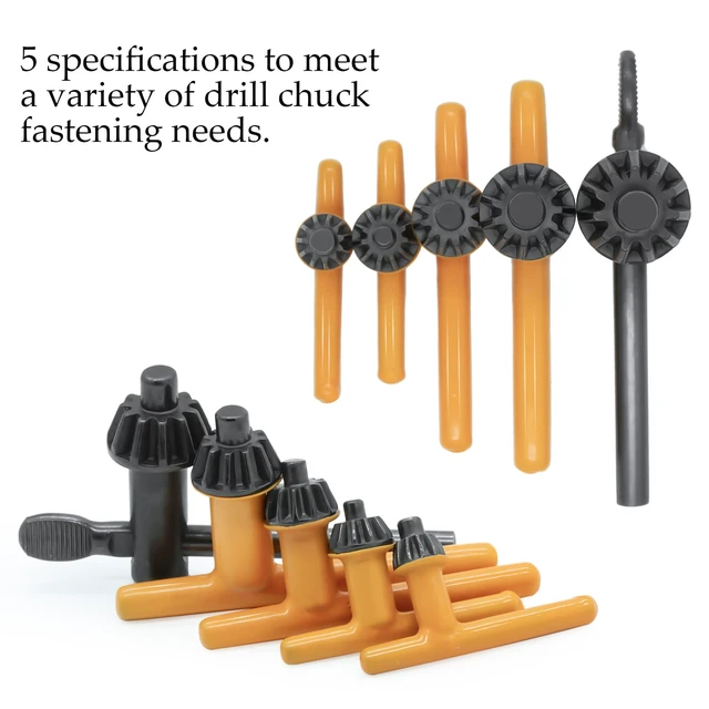 Alt view image 2 of 6 - Drill Chuck Key Wrench Electric Drill Clamping Tool (Chuck Diameter: 3/4" / 5/8" / 1/2" / 3/8" / 1/4") - 5 Sizes