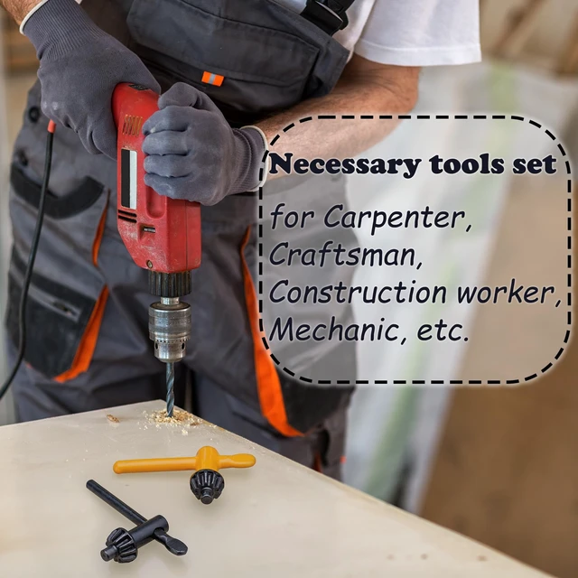 Alt view image 4 of 6 - Drill Chuck Key Wrench Electric Drill Clamping Tool (Chuck Diameter: 3/4" / 5/8" / 1/2" / 3/8" / 1/4") - 5 Sizes