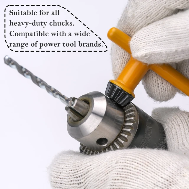 Alt view image 6 of 6 - Drill Chuck Key Wrench Electric Drill Clamping Tool (Chuck Diameter: 3/4" / 5/8" / 1/2" / 3/8" / 1/4") - 5 Sizes