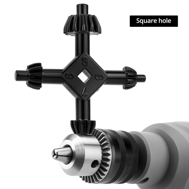 Alt view image 4 of 7 - 2pcs 4-in-1 Drill Chuck Key Set, Hand Drilling Chuck Wrench for Electric Drills, Size 3/8, 1/2, 3/4, 1 Inch, (L+S),