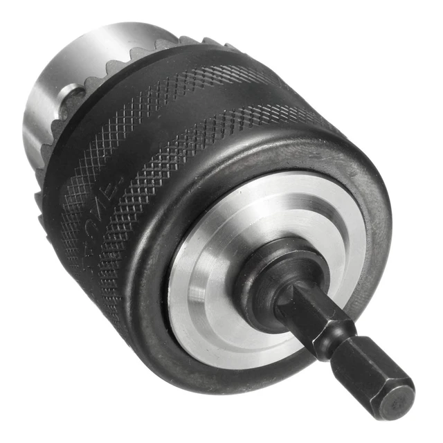 Alt view image 4 of 7 - 1/2"(13mm) Drill Chuck with 1/4" Quick Change Hex Drive and Wrench to Drill