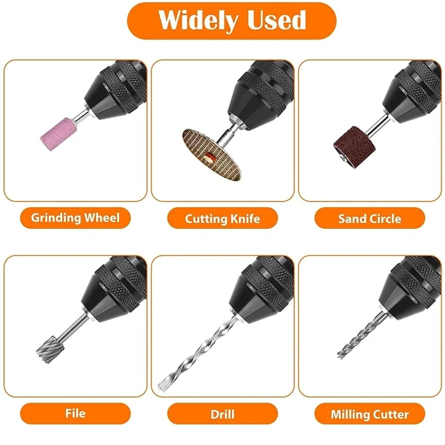 Alt view image 7 of 7 - 2 Pieces Keyless Drill Chuck - 1/4 Inch Hex Shank Drill Bit Adapter, Fast Change Converter Extension Screwdriver Drill Adapter for Impact Drill Tool (0.3-6.5mm, 0.3-3.6mm)