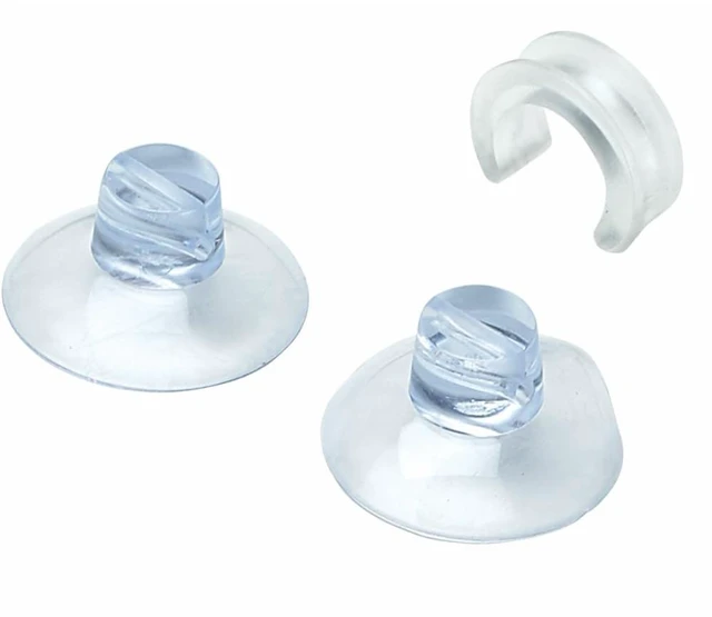 Main image of Shower Caddy Suction Cup Set for Bathroom Racks, Heavy-Duty Holder Kit, Easy to Attach & Transparent, 3 Piece Set