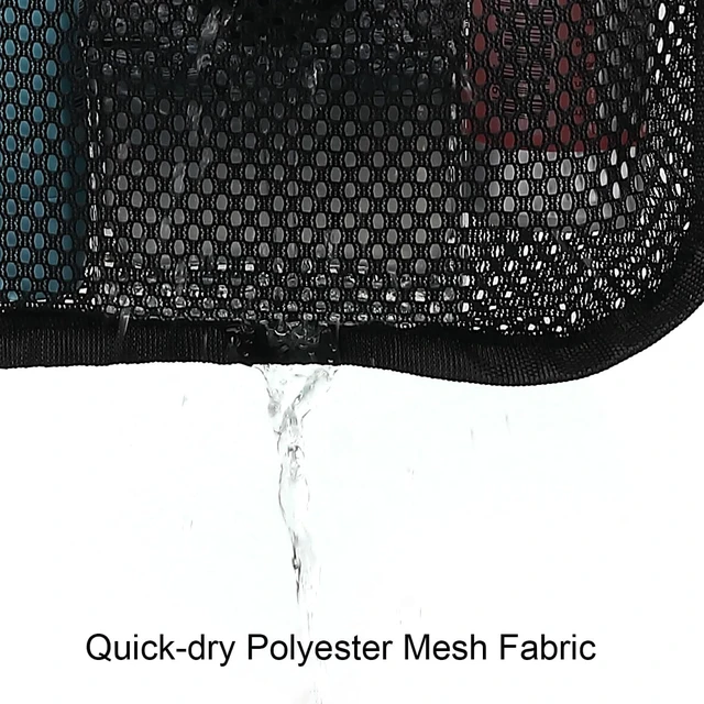 Alt view image 5 of 7 - Mesh Shower Caddy Hanging Organizer with 7 Pockets and Hooks, Portable Quick Dry Bathroom Storage for College Dorm, Cruise, RV, Gym, Travel Toiletry Bag, Black, 1 Pack
