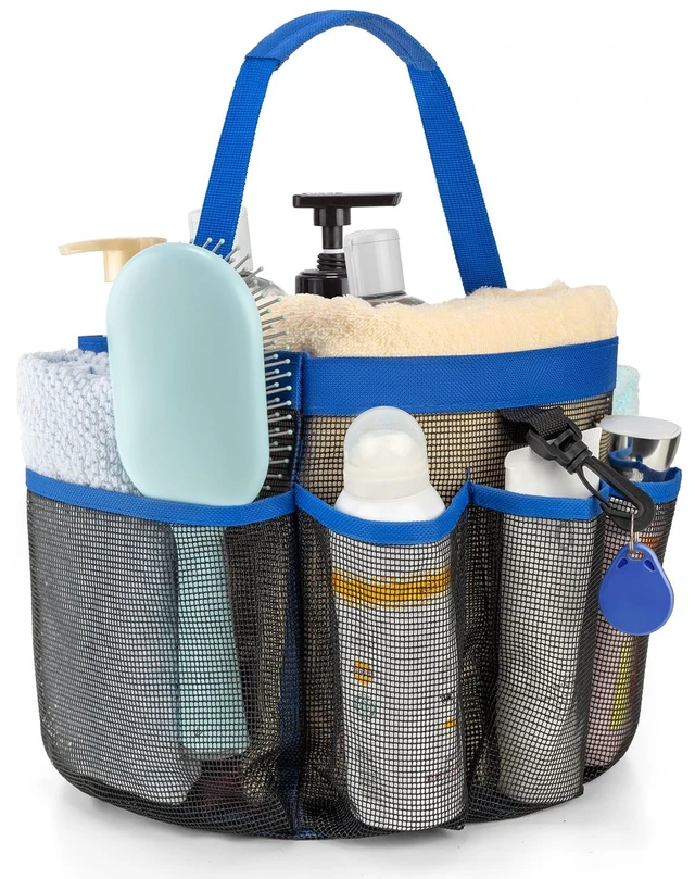Main image of Mesh Shower Caddy Portable for College Dorm Room Essentials with 8-Pocket Large Capacity,Quick Dry Shower Bag for Bathroom, Beach,Gym
