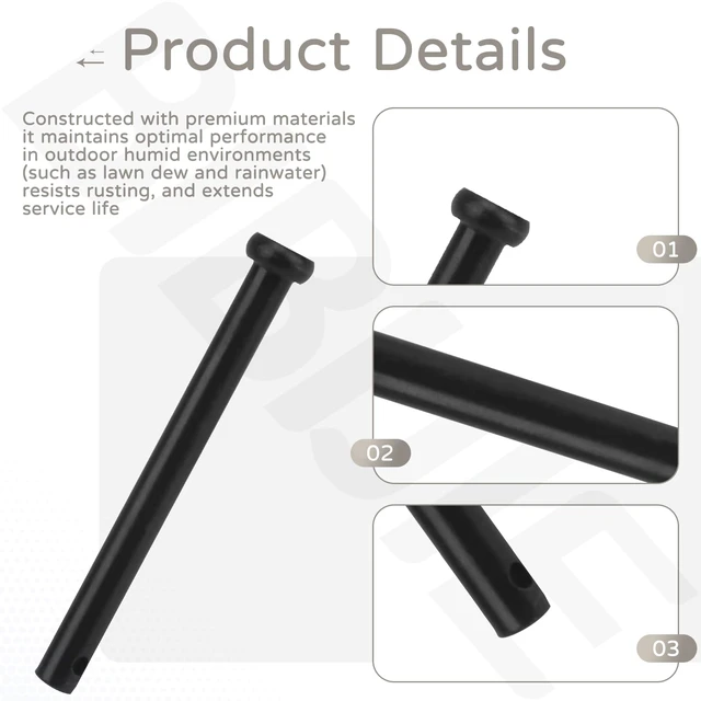 Alt view image 7 of 7 - 5 Pack Mower Deck Driveshaft Shear PIN 8067 8067-13 8067-13-8067-10 | Compatible with Walker Mower