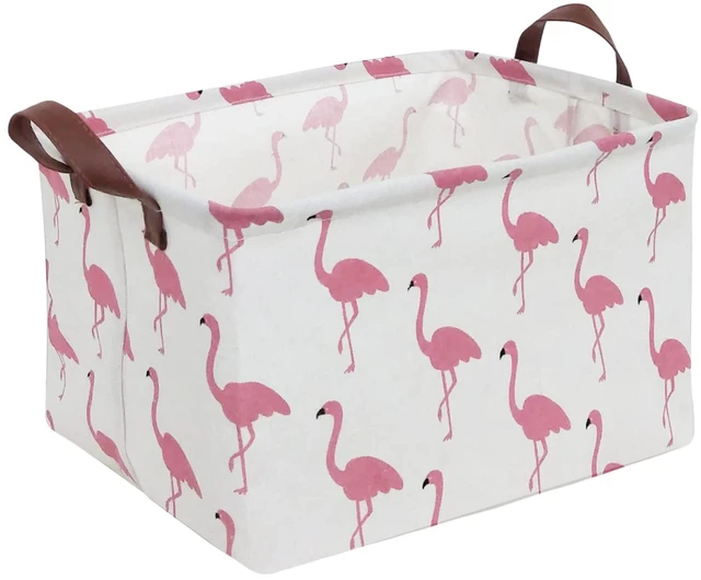 Main image of Rectangular Storage Bin,Waterproof Gift Baskets,Room Decor (Flamingo)