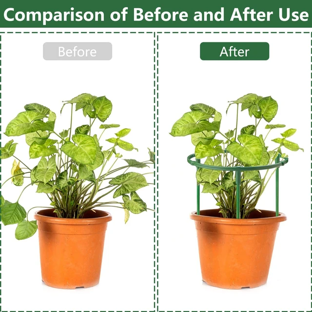 Alt view image 3 of 5 - 12Packs Plant Support Stakes Half Round Plant Stakes for Indoor Plants, Stackable 3 Tier Garden Flower Support, Plant Cages for Tomato,Monstera, Peony, Hydrangea, Climbing Plants