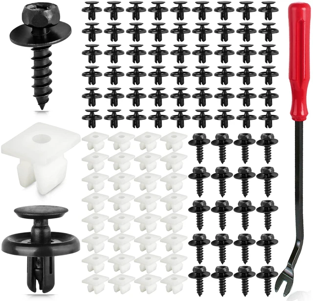Main image of 101 PCS Engine Under Cover Fender Push Pin Rivets Compatible with Toyota | 90467-07201, Fit Toyota Lexus Camry Corolla, Plastic Fastener Retainer Clips with 90189-06193 Grommet 90159-60477 Bolt Kits