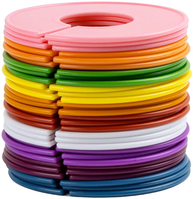 Main image of 30 Baby Closet Dividers Durable - Home Closet Organizer & Storage | Colorful Plastic Rack Divider, Large Hanger Labels, Hanging Clothes Size Dividers, for Boutique Settings & Nursery Essentials