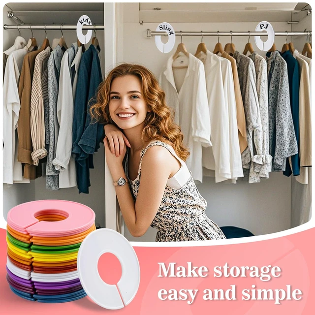 Alt view image 7 of 7 - 30 Baby Closet Dividers Durable - Home Closet Organizer & Storage | Colorful Plastic Rack Divider, Large Hanger Labels, Hanging Clothes Size Dividers, for Boutique Settings & Nursery Essentials