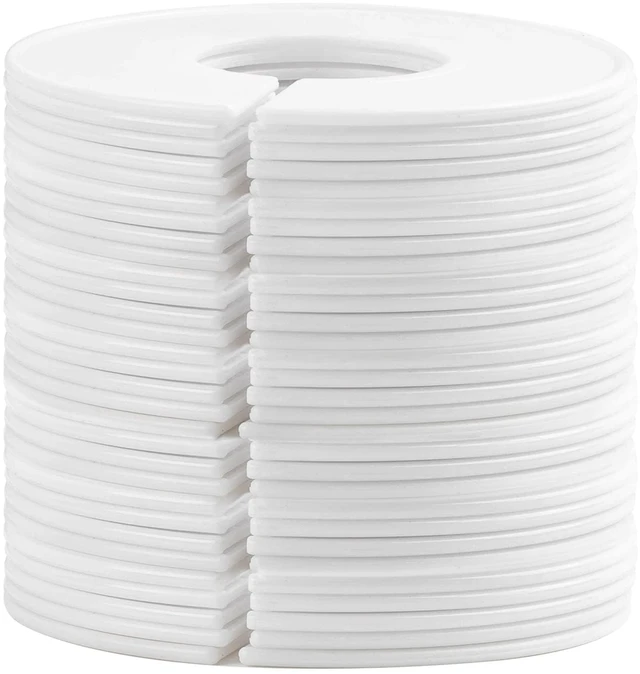 Main image of 30 Baby Closet Dividers Durable - Home Closet Organizer & Storage | White Plastic Rack Dividers, Large Hanger Labels, Hanging Clothes Size Dividers, for Boutique Settings & Nursery Essentials