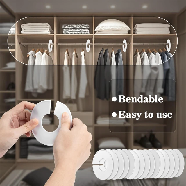 Alt view image 7 of 7 - 30 Baby Closet Dividers Durable - Home Closet Organizer & Storage | White Plastic Rack Dividers, Large Hanger Labels, Hanging Clothes Size Dividers, for Boutique Settings & Nursery Essentials