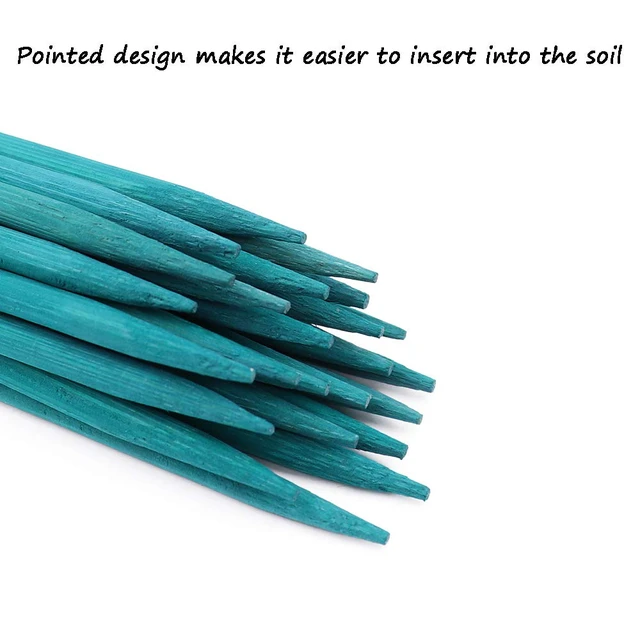 Alt view image 3 of 6 - Plant Stakes 25Pcs,18IN Green Bamboo Sticks With25 Green Ties,Orchid Sticks | Sturdy Garden Stakes for Plants, Floral Plant Support Stakes, Bamboo Sticks for Plants,Potted Plant