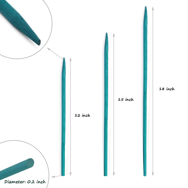Alt view image 5 of 6 - Plant Stakes 25Pcs,18IN Green Bamboo Sticks With25 Green Ties,Orchid Sticks | Sturdy Garden Stakes for Plants, Floral Plant Support Stakes, Bamboo Sticks for Plants,Potted Plant
