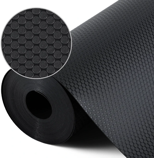 Alt view image 7 of 7 - Shelf Liner Non Adhensive,Kitchen Cabinet Drawer Mat Black 11.8"× 59" | Non Adhesive, Waterproof, Non Slip,Use as Kitchen Shelf Drawer Cupboard liner Refrigerator Mat,Washable, Easy to Cut