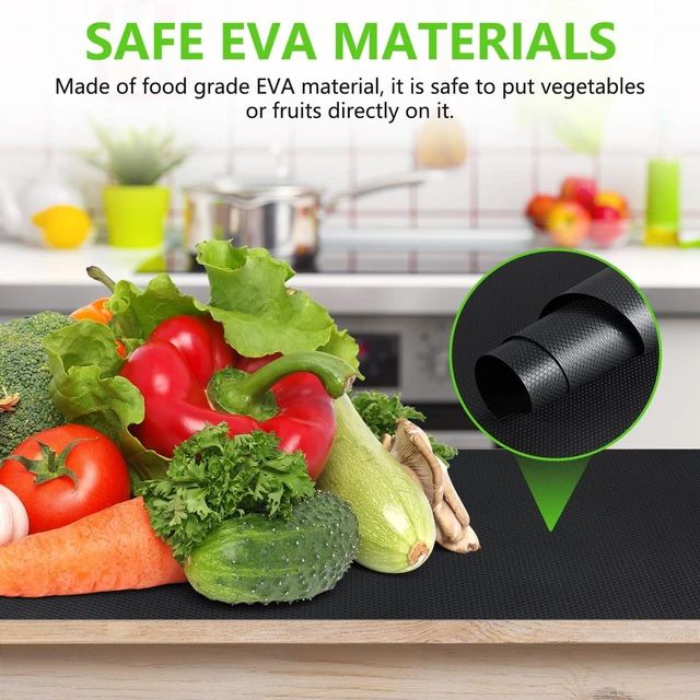 Alt view image 5 of 7 - Shelf Liner Non Adhensive,Kitchen Cabinet Drawer Mat Black 11.8"× 59" | Non Adhesive, Waterproof, Non Slip,Use as Kitchen Shelf Drawer Cupboard liner Refrigerator Mat,Washable, Easy to Cut
