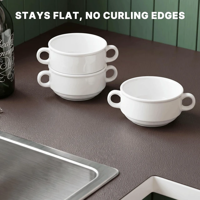 Alt view image 4 of 7 - Shelf Liner for Cabinets, Drawer Non Adhesive Non Slip Foam Mat for Kitchen, Pantry, Bathroom, Cupboard, Garage, Closet, Shelves, Drawer, Tool Box, Brown 11.8 x 59 inches