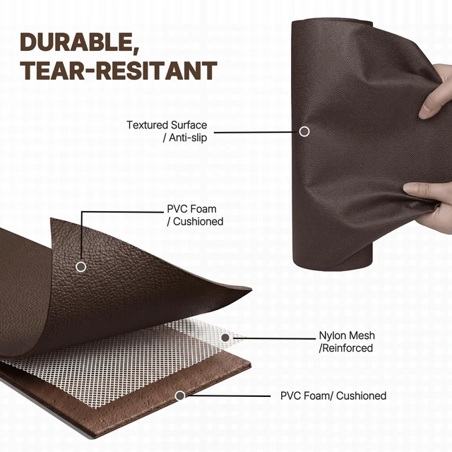 Alt view image 5 of 7 - Shelf Liner for Cabinets, Drawer Non Adhesive Non Slip Foam Mat for Kitchen, Pantry, Bathroom, Cupboard, Garage, Closet, Shelves, Drawer, Tool Box, Brown 11.8 x 59 inches