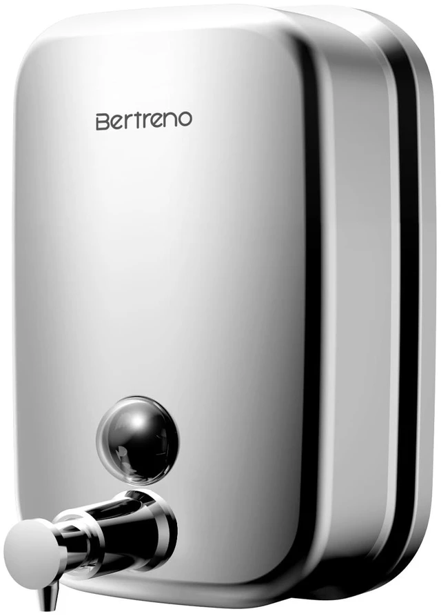 Main image of Bertreno Commercial Soap Dispenser Wall Mount Stainless Steel Soap Dispensers Liquid Manual Anti-Leak Pump Hand Soap Dispenser for Bathroom Kitchen Silver (17 fl.oz./500ml)