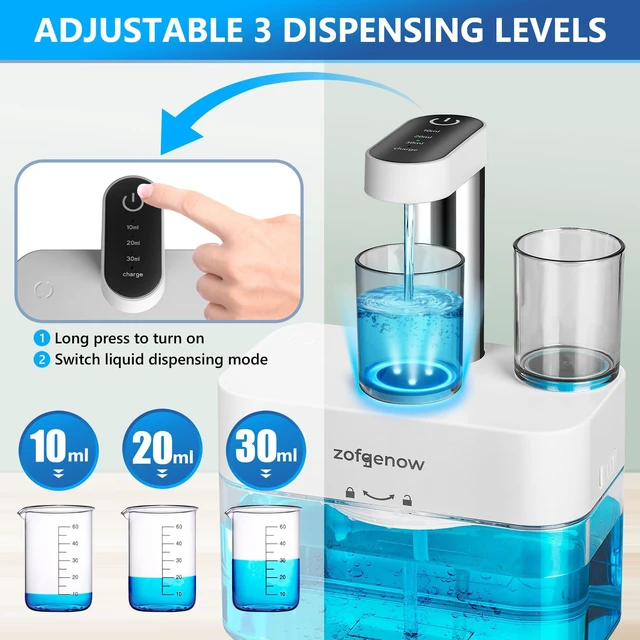 Alt view image 7 of 7 - Mouthwash Dispenser Cup Set of 2, Transparent Oral Care Cup for Bathroom, Shower, Kitchen Sink, with Removable Silicone Drip Guard, Leak-Proof for Kids Adults