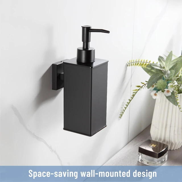 Alt view image 3 of 6 - BGL Matte Black Soap Dispenser Wall Mounted for Bathroom
