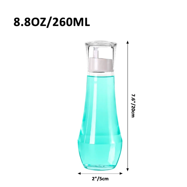 Alt view image 2 of 6 - Mouthwash Dispenser For Bathroom, Glass Mouth Wash Dispensers With Cup, Mouthwash Container Bottle Holder For Adults/Kid, 8.8 OZ, Set Of 2