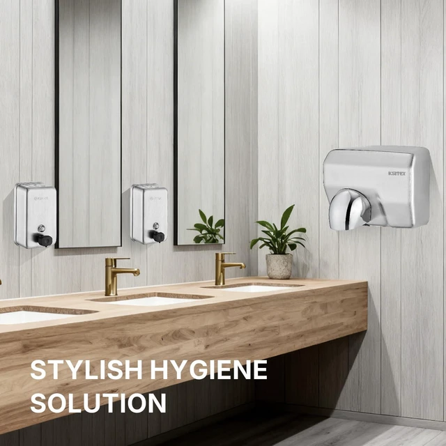 Alt view image 2 of 7 - SUS304 Stainless Steel Soap Dispenser Wall Mounted,37oz | Commercial Hand Soap Dsipenser 1100ML, Manual Anti-Leak Pump Liquid Soap Dispenser, Rust-Proof Lining Dispenser