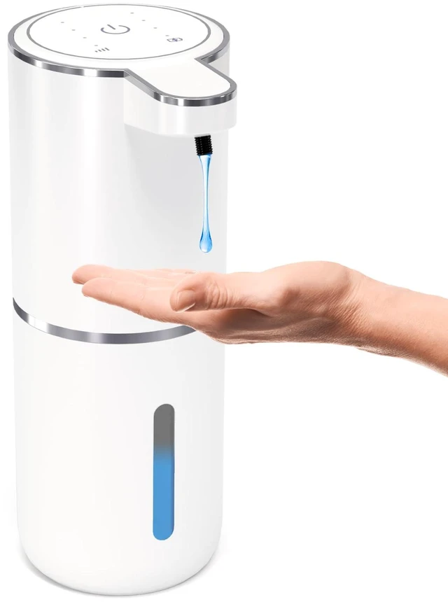 Main image of Automatic Soap Dispenser Touchless,Liquid Hand Soap Dispenser 12.8oz USB 4levels Adjustable Dispenser Electric Wall Mounted Smart for Bathroom and Kitchen Dish SoapEasy for Toddlers(White)