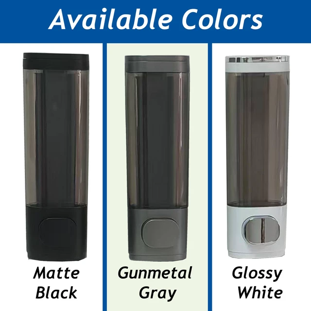 Alt view image 3 of 7 - Wall Mounted Hand Soap Dispenser, 1 Chamber, 10oz/300ml Single Black Shampoo and Conditioner Dispenser, Bathroom Shower Dispenser Gel Container Dispenser and Organizer for Bathroom Kitchen Hotel