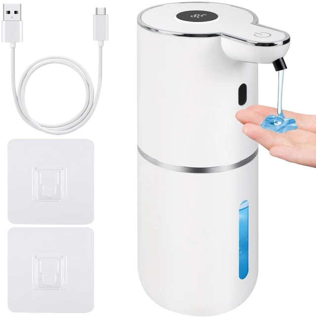 Main image of Automatic Soap Dispenser, Hand Soap Dispenser 12.8oz/380ml Smart Rechargeable, Liquid Touchless Soap Dispensers with 6-Level, Wall Mounted or Countertop Dish Soap Dispensing for Bathroom & Kitchen