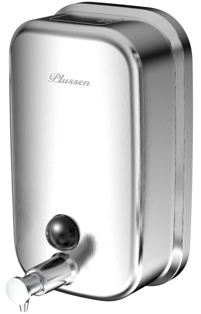 Main image of Commercial Soap Dispenser Wall Mount 304 Stainless Steel, Manual Liquid Hand Soap Dispenser for Bathroom Restroom Restaurant Hotel Office, Anti-Leak Pump
