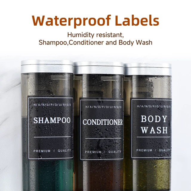 Alt view image 2 of 7 - Shampoo and Conditioner Dispenser,Shower Soap Dispenser 3 Chamber No Drill Wall-Mounted for Bathroom & Hotel Leak-Proof Pumps, for Thick Liquids Like Conditioner - 1050ML High Capacity, Silver