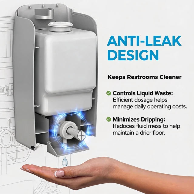 Alt view image 6 of 7 - Commercial Hand Soap Dispenser Wall Mount | Dual-Lock Design, ABS Liquid & Gel Hand Sanitizer Dispenser for Bathroom & Commercial Restaurant, 28oz/800ml
