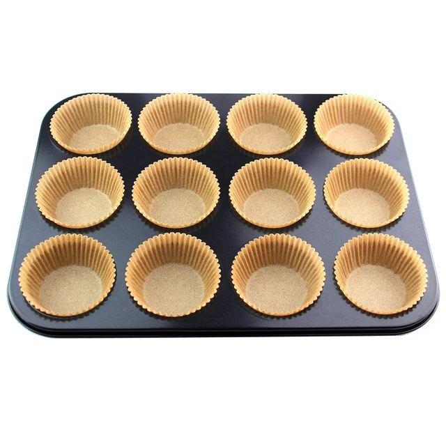 Alt view image 5 of 7 - 200pcs Standard Baking Cups Cupcake Liners Muffin Liners Natural | Unbleached, Non-stick, Food-Grade, Greaseproof, Paper Cupcake Liners, Cupcake Wrapper, Standard Muffin Pan for Christmas