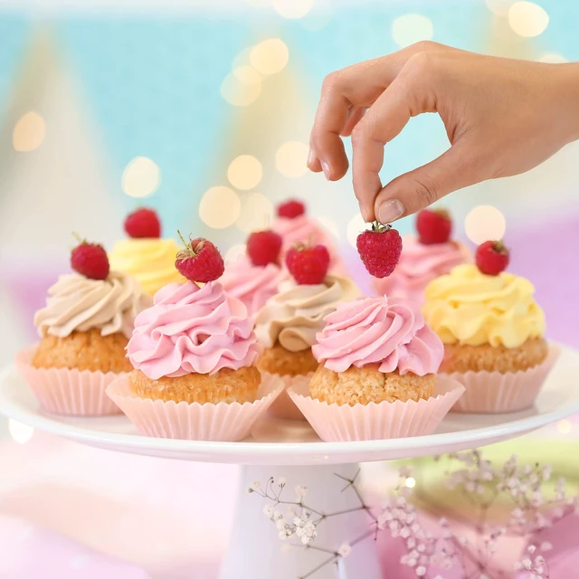 Alt view image 5 of 7 - 1000 Pcs White Mini Cupcake Liners Small Muffin Liners No Smell Premium Greaseproof Paper Cupcake Wrappers Baking Cups (1.25 Inch Bottom Dia.)