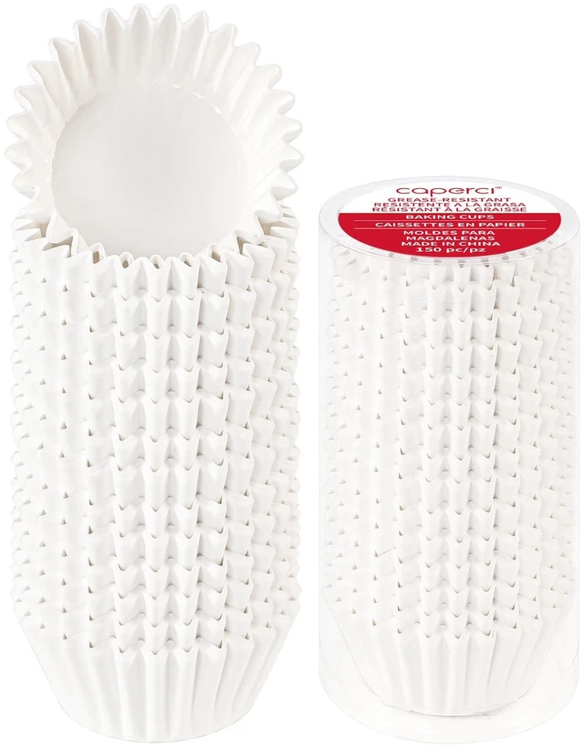 Main image of Heavy Duty White Cupcake Liners Standard Muffin Baking Cups 150pcs | Stay Bright, No Muffin Pan Needed, Non-stick & Easily Peels, Odorless, Grease-Resistant Paper Muffin Liners With Style