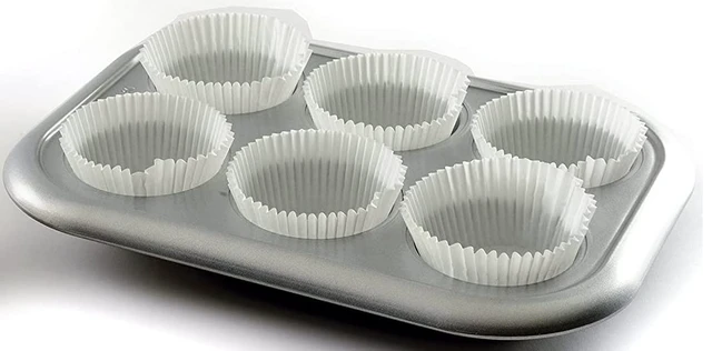 Alt view image 2 of 5 - 100 Jumbo Cupcake Muffin Liners 2 1/4" X 1 7/8" | Large Tall White Fluted Baking Cups Cupcake Liners