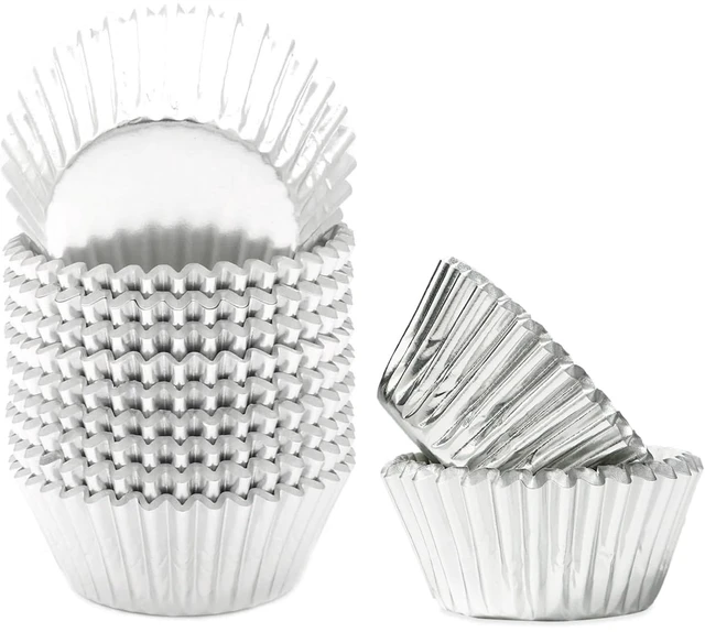 Main image of Foil Cupcake Liners, 300 Count, Standard Size, Silver