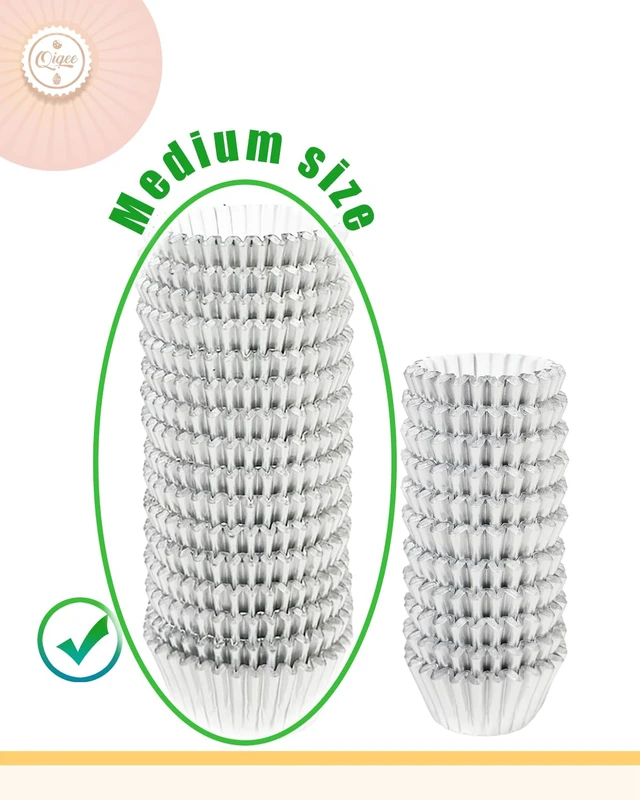 Alt view image 3 of 6 - Foil Cupcake Liners, 300 Count, Standard Size, Silver