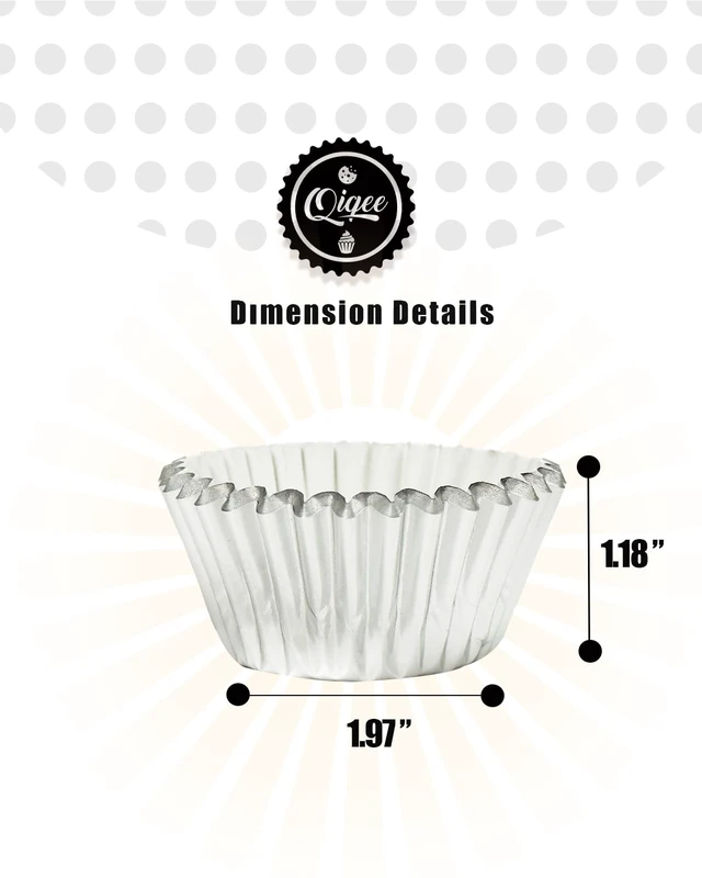 Alt view image 5 of 6 - Foil Cupcake Liners, 300 Count, Standard Size, Silver