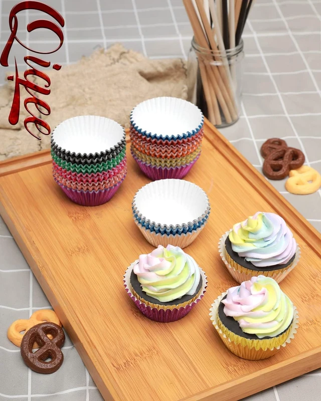 Alt view image 6 of 6 - Foil Cupcake Liners, 300 Count, Standard Size, Silver