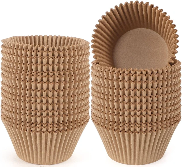 Main image of 300pcs Jumbo Muffin Cupcake Liners Natural Paper Large Baking Cups | No Smell, Food Grade, Balanced Non-stick & Unbleached Greaseproof Paper Large Muffin Liners for Big Muffins & Cupcakes