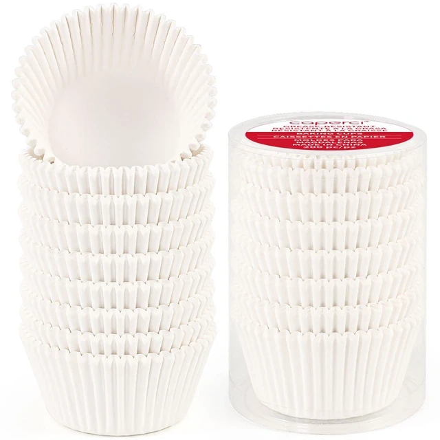 Main image of Standard White Cupcake Liners for Baking Paper Muffin Cups 200pcs | Premium Quality Greaseproof Paper, No Greasing Needed & Non-Stick, Heat-Resistant, White Cupcake Wrappers for Party Baking