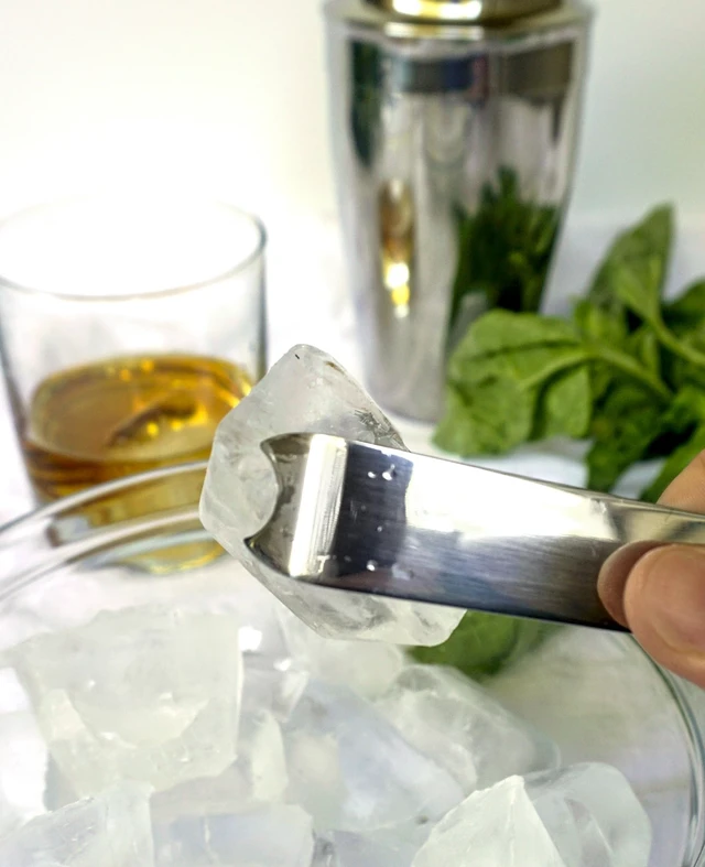 Alt view image 2 of 4 - International Endurance® Cocktail Ice Tongs, Stainless Steel, 5.25" | Modern Design & Appeal | Dishwasher Safe