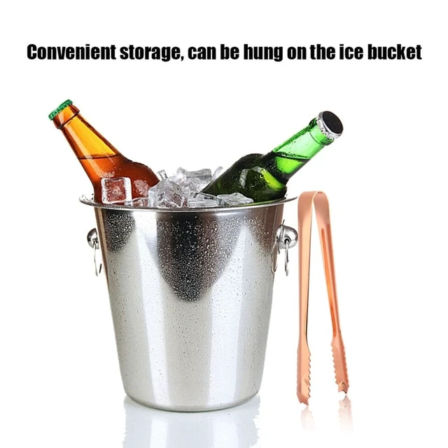 Alt view image 2 of 7 - Limen Ice Tongs with Serrated Tip,Stainless Steel Food Tongs Clip for Ice Bucket,Home Party,Bar,Kitchen,Restaurant Use,6.89x0.71 in(Rose Gold)