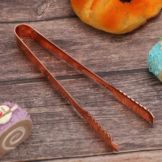 Alt view image 7 of 7 - Limen Ice Tongs with Serrated Tip,Stainless Steel Food Tongs Clip for Ice Bucket,Home Party,Bar,Kitchen,Restaurant Use,6.89x0.71 in(Rose Gold)